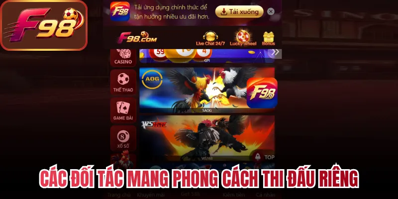 Các đối tác mang phong cách thi đấu riêng